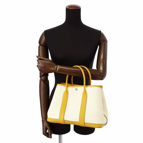 エルメス トートバッグ ガーデンパーティTPM ジョーヌアンブル/バニラ/シルバー金具 ネゴンダ/トワルオフィシェ C刻印