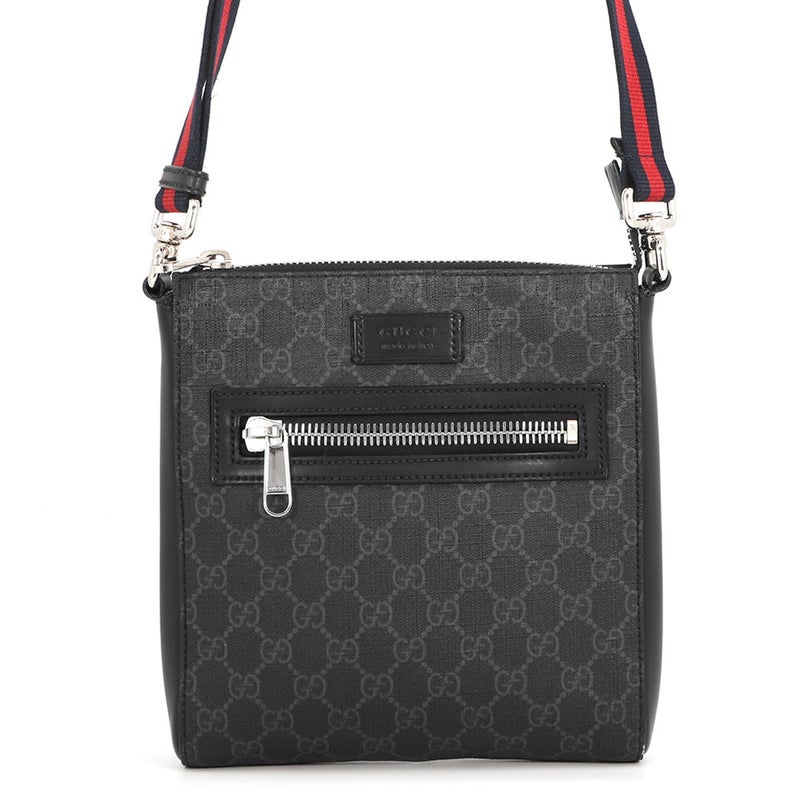 グッチ ショルダーバッグ GGスプリーム メッセンジャーバッグ スモール 523599 GUCCI バッグ メンズ 黒