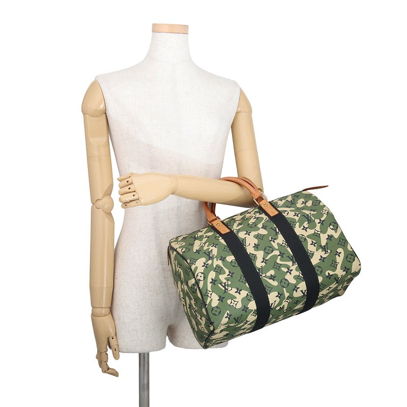 ルイヴィトン ハンドバッグ モノグラム・フラージュ スピーディ35 M95773 LOUIS VUITTON カモフラ 迷彩 カーキ 村上隆