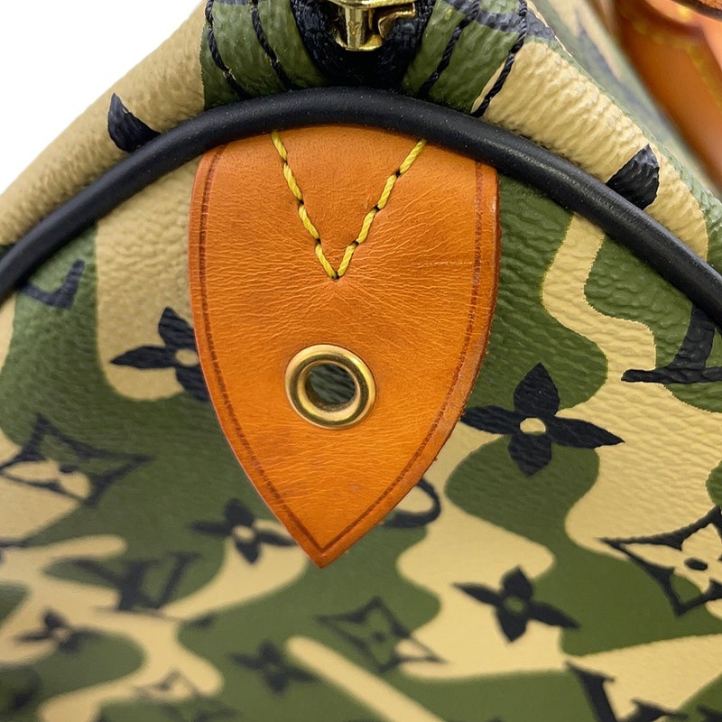ルイヴィトン ハンドバッグ モノグラム・フラージュ スピーディ35 M95773 LOUIS VUITTON カモフラ 迷彩 カーキ 村上隆