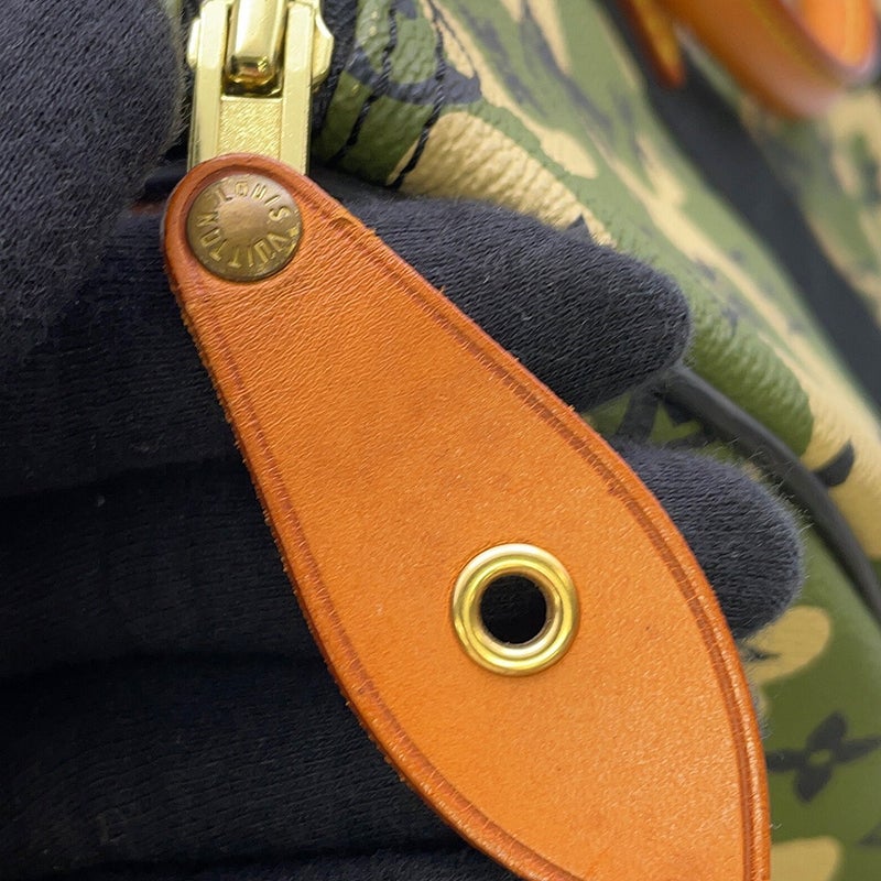 ルイヴィトン ハンドバッグ モノグラム・フラージュ スピーディ35 M95773 LOUIS VUITTON カモフラ 迷彩 カーキ 村上隆