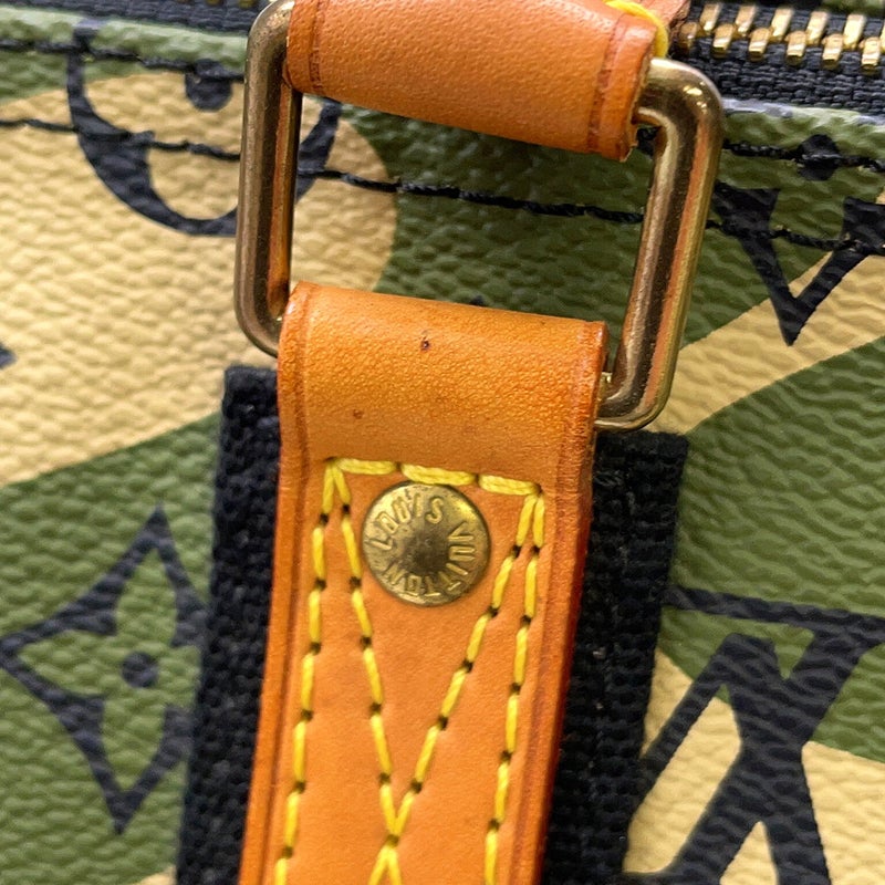 ルイヴィトン ハンドバッグ モノグラム・フラージュ スピーディ35 M95773 LOUIS VUITTON カモフラ 迷彩 カーキ 村上隆