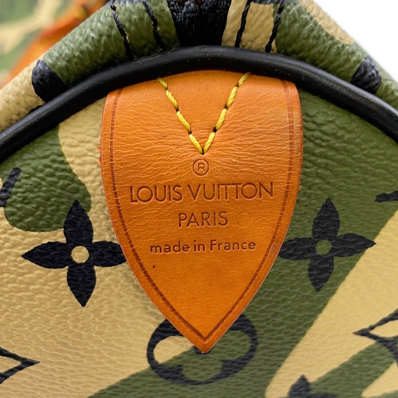 ルイヴィトン ハンドバッグ モノグラム・フラージュ スピーディ35 M95773 LOUIS VUITTON カモフラ 迷彩 カーキ 村上隆