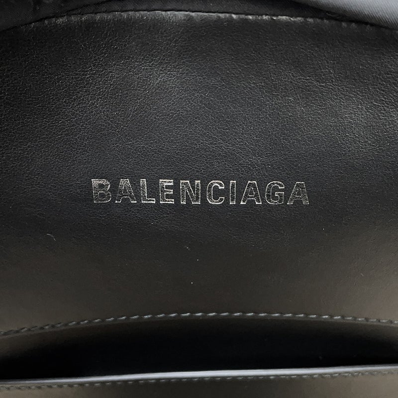 バレンシアガ ハンドバッグ ビーチバッグ ラフィア/レザー ミディアム BALENCIAGA バッグ かごバッグ 黒