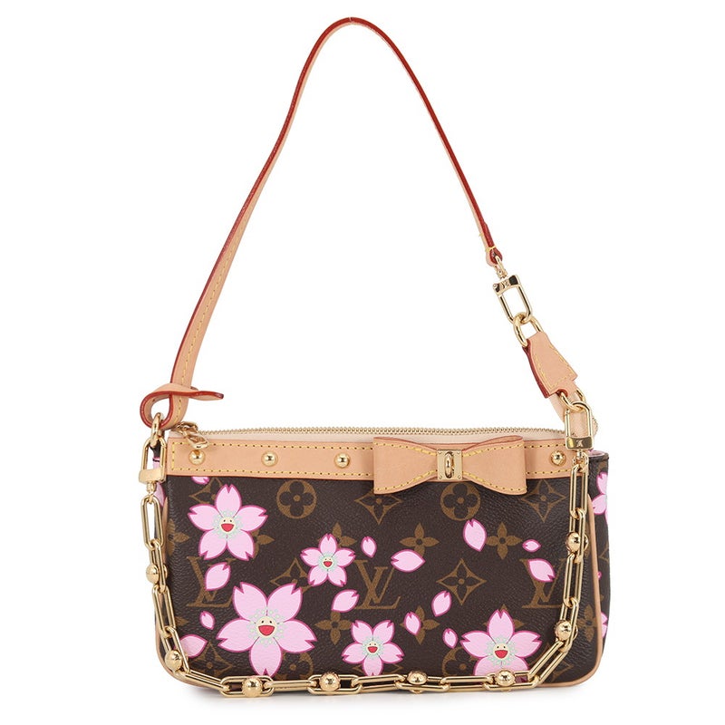 ルイヴィトン ハンドバッグ モノグラム・チェリーブロッサム LV × TM ポシェット･アクセソワール M13666 ポーチ 村上隆