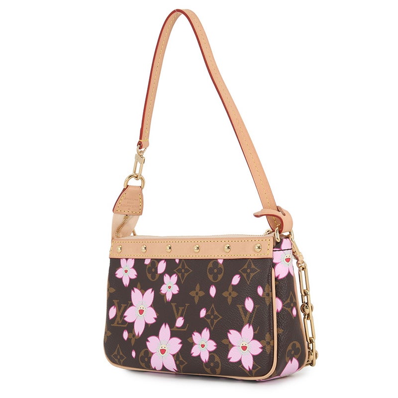 ルイヴィトン ハンドバッグ モノグラム・チェリーブロッサム LV × TM ポシェット･アクセソワール M13666 ポーチ 村上隆