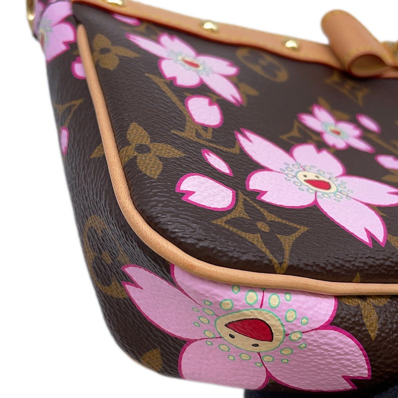 ルイヴィトン ハンドバッグ モノグラム・チェリーブロッサム LV × TM ポシェット･アクセソワール M13666 ポーチ 村上隆