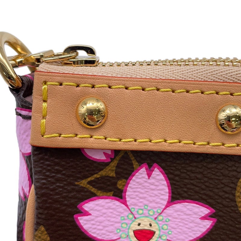 ルイヴィトン ハンドバッグ モノグラム・チェリーブロッサム LV × TM ポシェット･アクセソワール M13666 ポーチ 村上隆