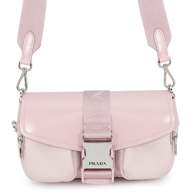 プラダ ショルダーバッグ Re-Nylon ナイロン ブラッシュドレザー 1BD295 PRADA