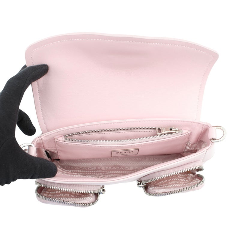 プラダ ショルダーバッグ Re-Nylon ナイロン ブラッシュドレザー 1BD295 PRADA