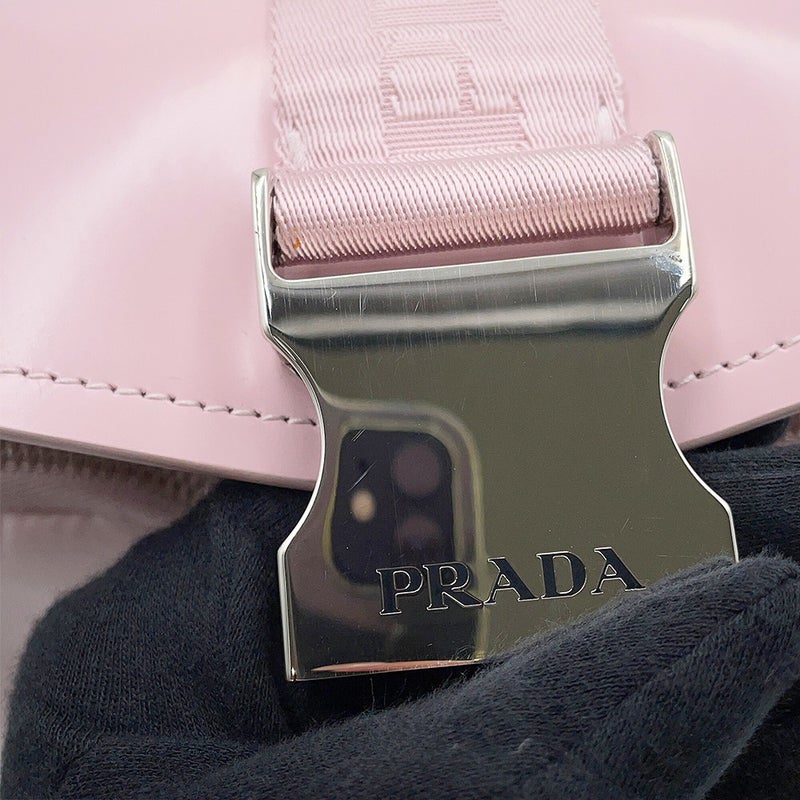 プラダ ショルダーバッグ Re-Nylon ナイロン ブラッシュドレザー 1BD295 PRADA