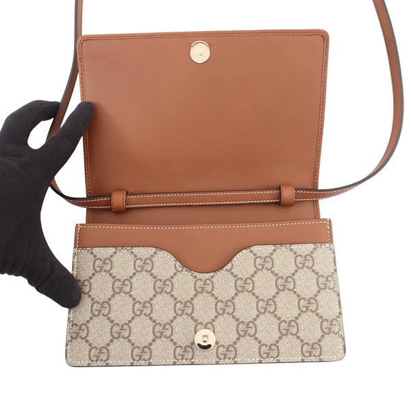 グッチ ショルダーウォレット GGエンブレム GGスプリーム レザー 820688 GUCCI バッグ
