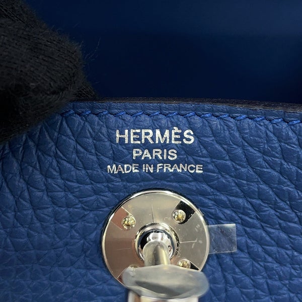 エルメス リンディ ミニ ブルータイ/シルバー金具 トリヨンクレマンス K刻印 HERMES 2way