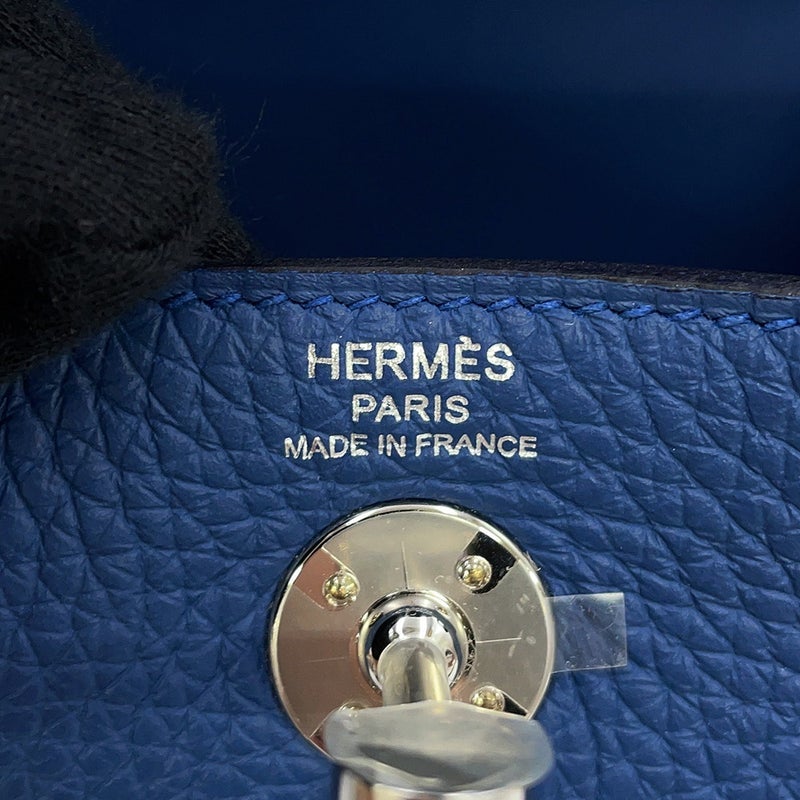 エルメス リンディ ミニ ブルータイ/シルバー金具 トリヨンクレマンス K刻印 HERMES 2way