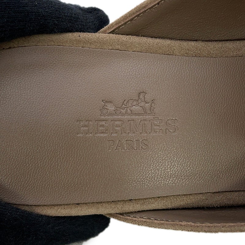 エルメス ミュール オズ OZ スエード レディースサイズ36 1/2 HERMES 靴