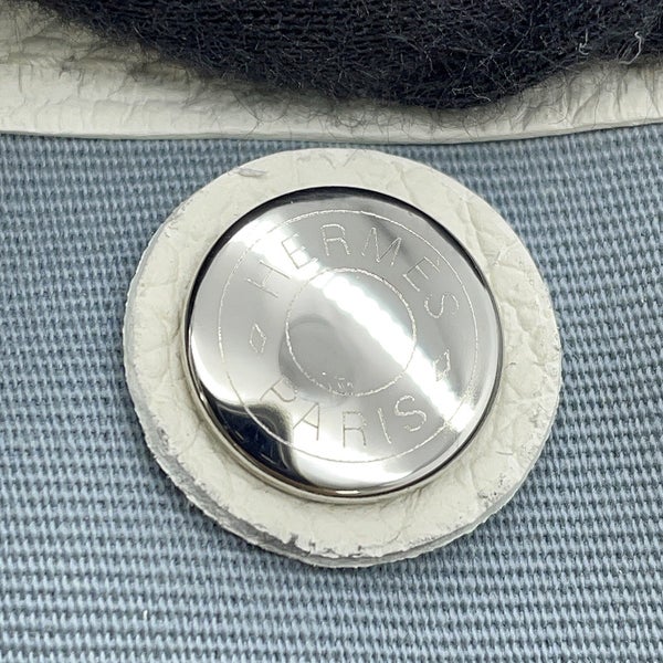 エルメス トートバッグ ガーデンパーティTPM ブルーラン/クレ/シルバー金具 トワルオフィシエ/ネゴンダ T刻印 ブルーリン
