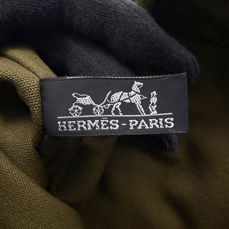 エルメス トートバッグ フールトゥ カバス グリーン/ブラック キャンバス HERMES BAG