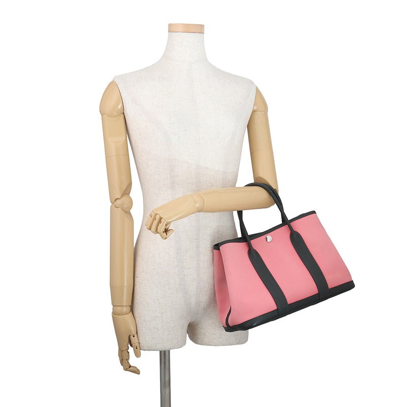 エルメス トートバッグ ガーデンパーティTPM ローズアザレ/ヴェールフォンセ/シルバー金具 トワルオフィシエ/ネゴンダ A刻印