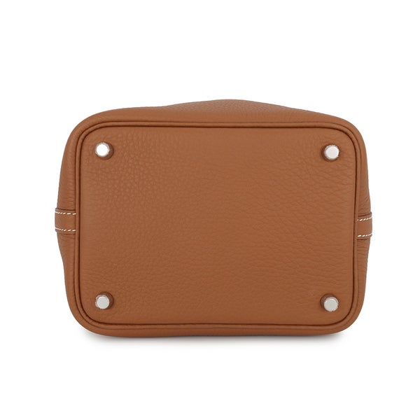 エルメス ハンドバッグ ピコタンロックPM ゴールド/シルバー金具 トリヨンクレマンス U刻印 HERMES