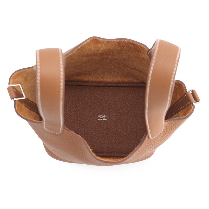 エルメス ハンドバッグ ピコタンロックPM ゴールド/シルバー金具 トリヨンクレマンス U刻印 HERMES
