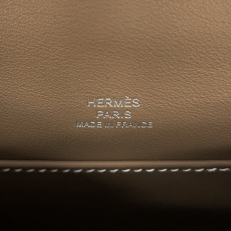 エルメス ハンドバッグ ポシェットケリー エトゥープ/シルバー金具 スイフト G刻印 HERMES バッグ