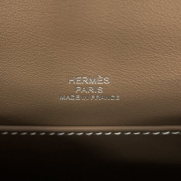 エルメス ハンドバッグ ポシェットケリー エトゥープ/シルバー金具 スイフト G刻印 HERMES バッグ