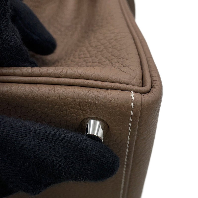 エルメス ハンドバッグ ケリー25 内縫い エトゥープ/シルバー金具 トゴ K刻印 HERMES Kelly 2wayバッグ