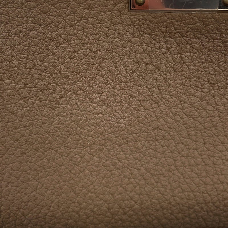 エルメス ハンドバッグ ケリー25 内縫い エトゥープ/シルバー金具 トゴ K刻印 HERMES Kelly 2wayバッグ