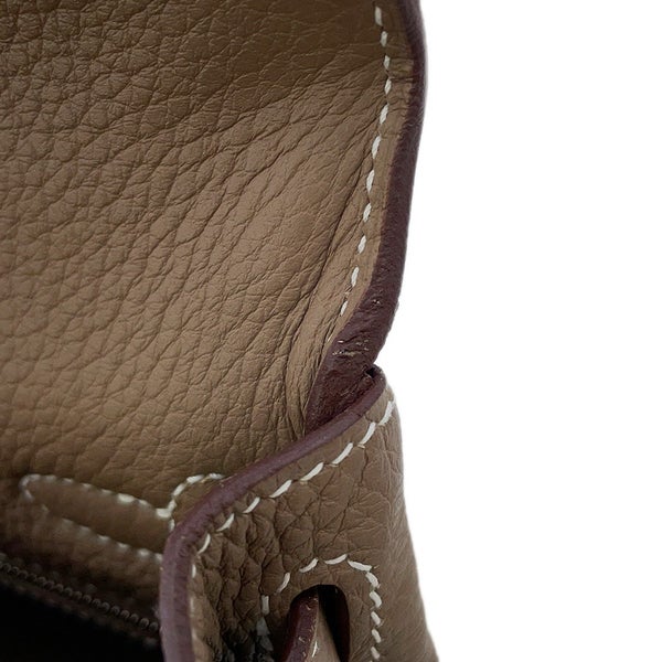 エルメス ハンドバッグ ケリー25 内縫い エトゥープ/シルバー金具 トゴ K刻印 HERMES Kelly 2wayバッグ