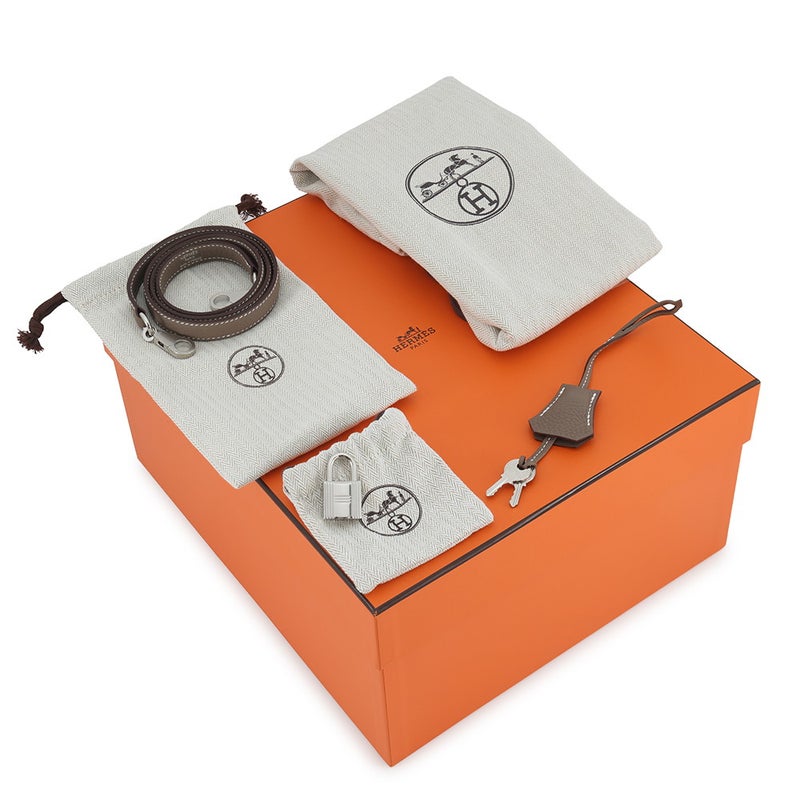 エルメス ハンドバッグ ケリー25 内縫い エトゥープ/シルバー金具 トゴ K刻印 HERMES Kelly 2wayバッグ