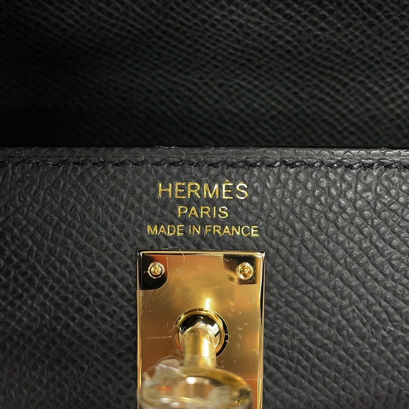 エルメス ハンドバッグ ケリー25 外縫い プロン/シャンパンゴールド金具 エプソン G刻印 HERMES Kelly 2wayバッグ