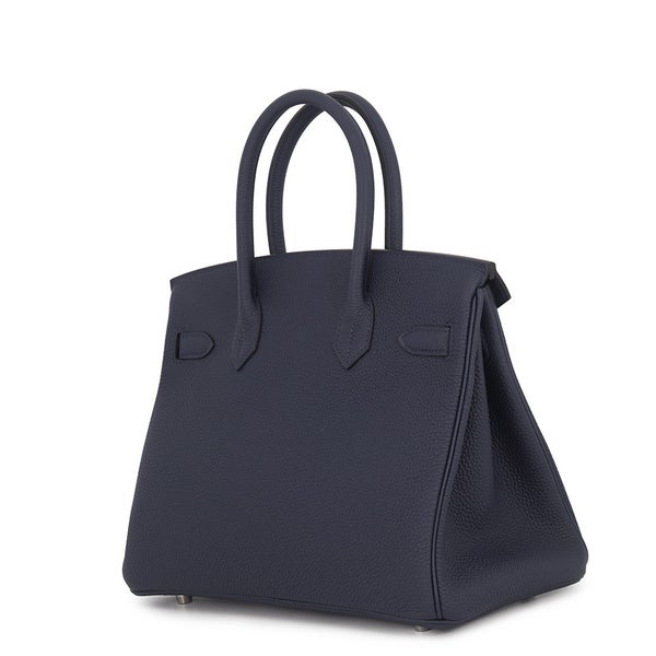 エルメス バーキン30 ブルーニュイ/シルバー金具 トゴ K刻印 HERMES Birkin ハンドバッグ
