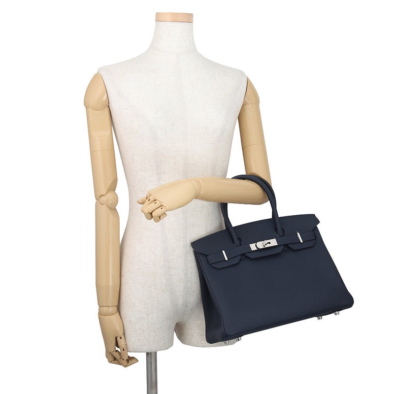 エルメス バーキン30 ブルーニュイ/シルバー金具 トゴ K刻印 HERMES Birkin ハンドバッグ