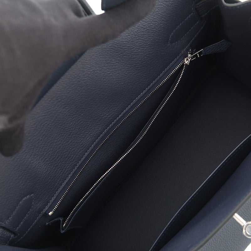 エルメス バーキン30 ブルーニュイ/シルバー金具 トゴ K刻印 HERMES Birkin ハンドバッグ