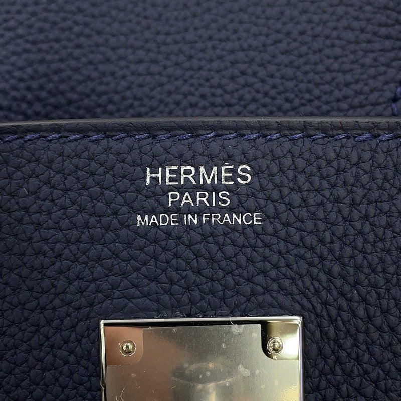 エルメス バーキン30 ブルーニュイ/シルバー金具 トゴ K刻印 HERMES Birkin ハンドバッグ