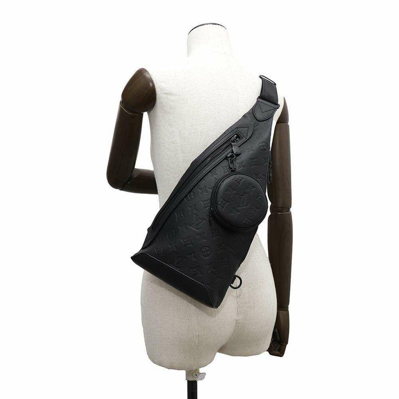 ルイヴィトン ボディバッグ モノグラム・シャドウ デュオ・スリングバッグ M21890 ヴィトン ブラック 黒