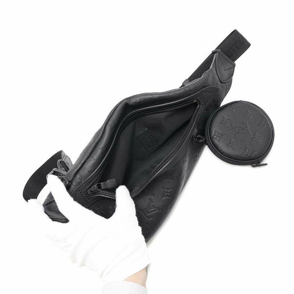 ルイヴィトン ボディバッグ モノグラム・シャドウ デュオ・スリングバッグ M21890 ヴィトン ブラック 黒