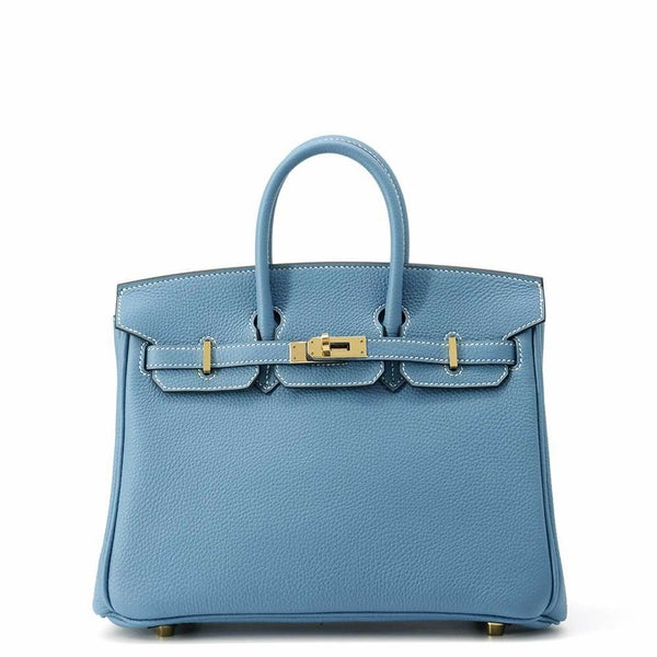 エルメス バーキン25 ニューブルージーン/ゴールド金具 トゴ W刻印 HERMES Birkin ハンドバッグ