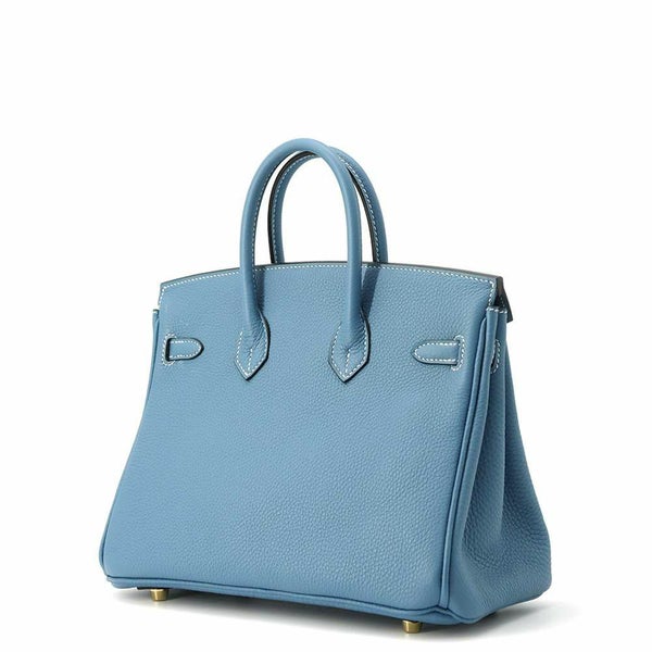 エルメス バーキン25 ニューブルージーン/ゴールド金具 トゴ W刻印 HERMES Birkin ハンドバッグ