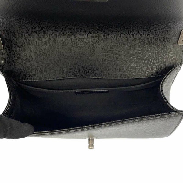 シャネル チェーンショルダーバッグ ボーイシャネル マトラッセ キャビアスキン A67086 CHANEL 黒
