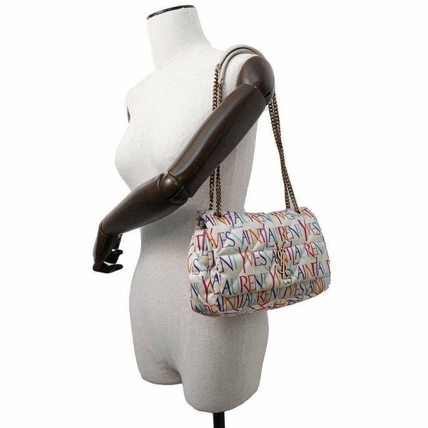 サンローランパリ チェーンショルダーバッグ ナイロン 515821 SAINT LAURENT PARIS バッグ 白