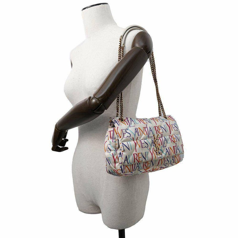 サンローランパリ チェーンショルダーバッグ ナイロン 515821 SAINT LAURENT PARIS バッグ 白