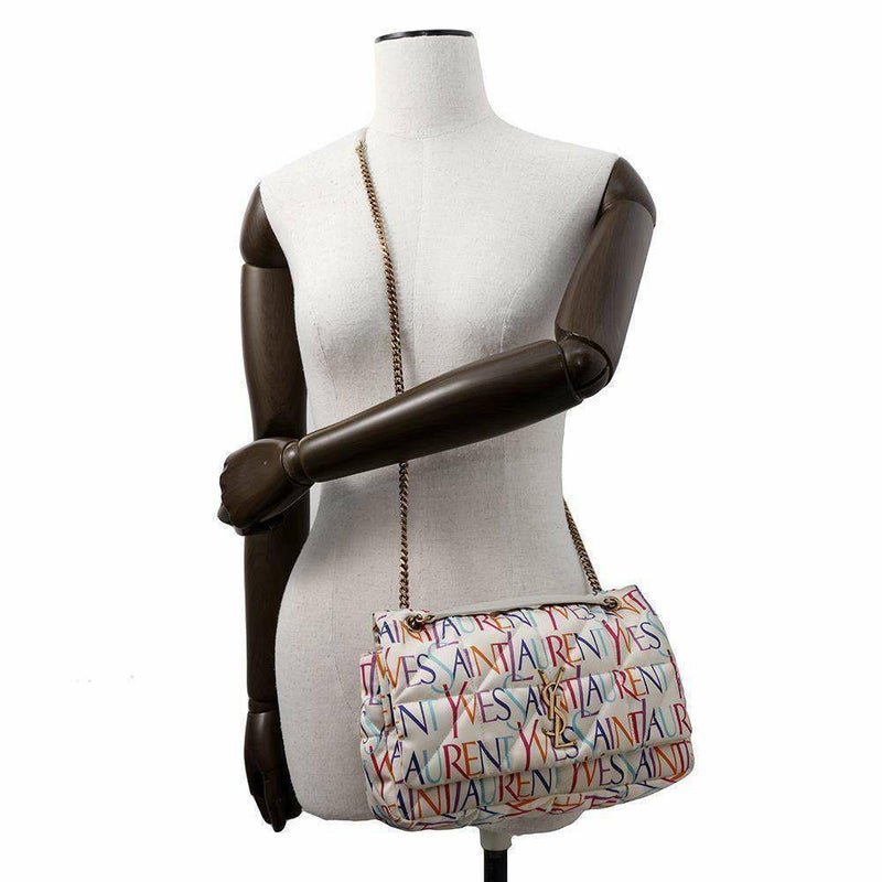 サンローランパリ チェーンショルダーバッグ ナイロン 515821 SAINT LAURENT PARIS バッグ 白