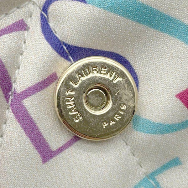 サンローランパリ チェーンショルダーバッグ ナイロン 515821 SAINT LAURENT PARIS バッグ 白