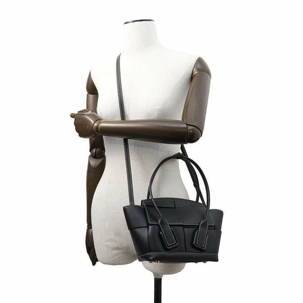 ボッテガヴェネタ ハンドバッグ ミニザ・アルコ 600606 BOTTEGA VENETA 2wayショルダーバッグ 黒