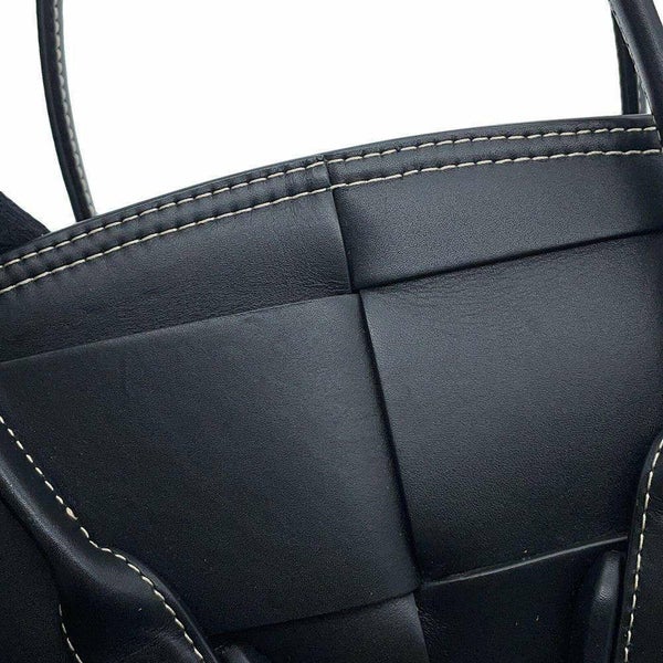 ボッテガヴェネタ ハンドバッグ ミニザ・アルコ 600606 BOTTEGA VENETA 2wayショルダーバッグ 黒