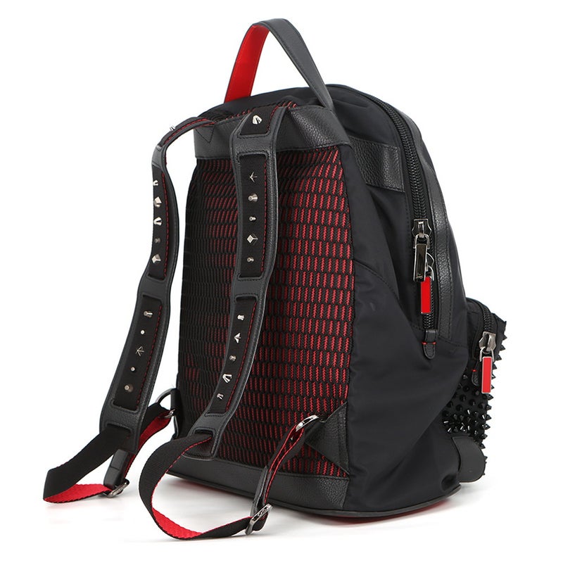 クリスチャン・ルブタン リュック スタッズ ナイロン Christian Louboutin バッグパック 黒