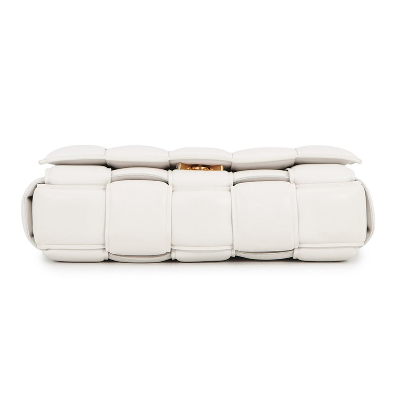ボッテガヴェネタ チェーンショルダーバッグ カセット レザー 631421 BOTTEGA VENETA バッグ 白
