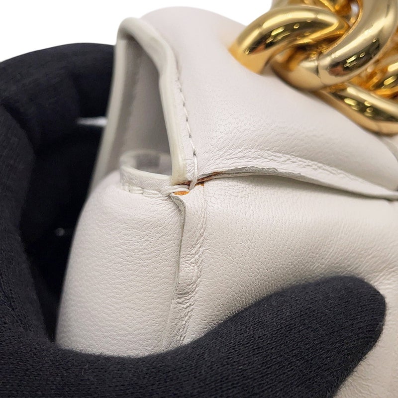 ボッテガヴェネタ チェーンショルダーバッグ カセット レザー 631421 BOTTEGA VENETA バッグ 白