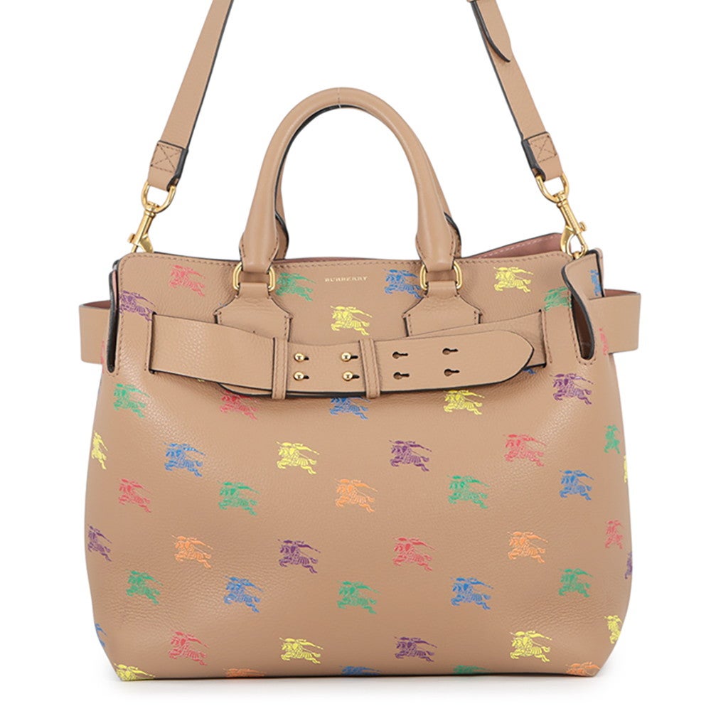 【美品】バーバリー トートバッグ 2way ショルダー A4可 デカロゴ バーバリー トートバッグ エンブレム レザー BURBERRY バッグ 2way